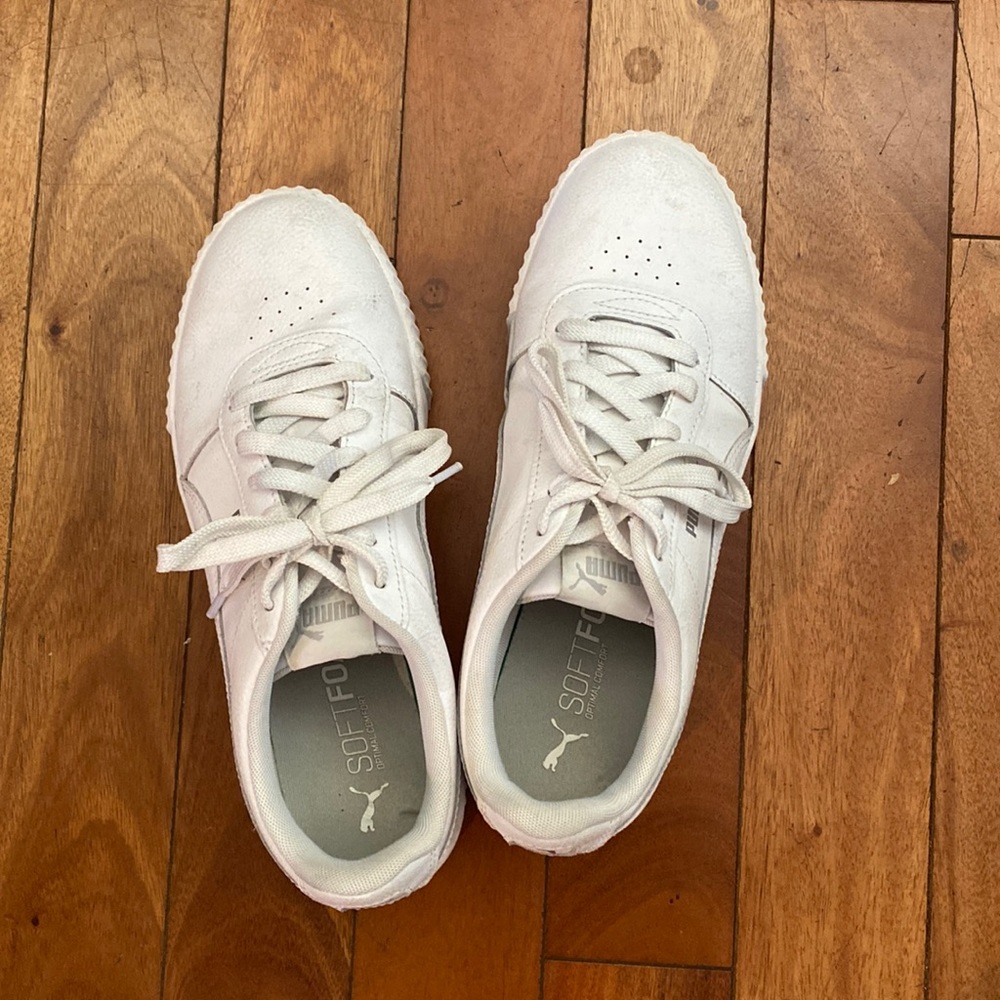 Puma Women's White SoftFoam Lace-Up Sneakers
